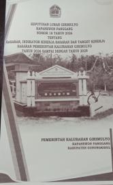 SK Sasaran ,indikator kinerja sasaran Pemkal Girimulyo
